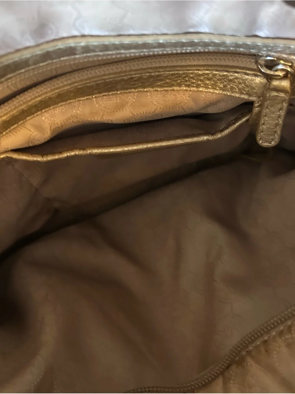 Michael Kors Brown MK Signature Shoulder Tote